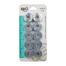 Quilters Select - Select Para Cotton Poly 80wt Thread Class 15 Pre-Wound Bobbins - 10/pack - Gray