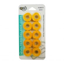 Quilters Select - Select Para Cotton Poly 80wt Thread Class 15 Pre-Wound Bobbins - 10/pack - Dandelion