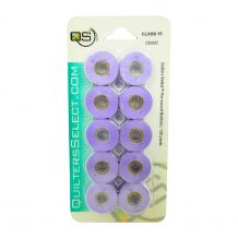 Quilters Select - Select Para Cotton Poly 80wt Thread Class 15 Pre-Wound Bobbins - 10/pack - Geisha