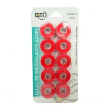 Quilters Select - Select Para Cotton Poly 80wt Thread Class 15 Pre-Wound Bobbins - 10/pack - Ruby Red