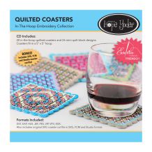 Quilted Coasters Embroidery Design + SVG Collection CD-ROM by Hope Yoder