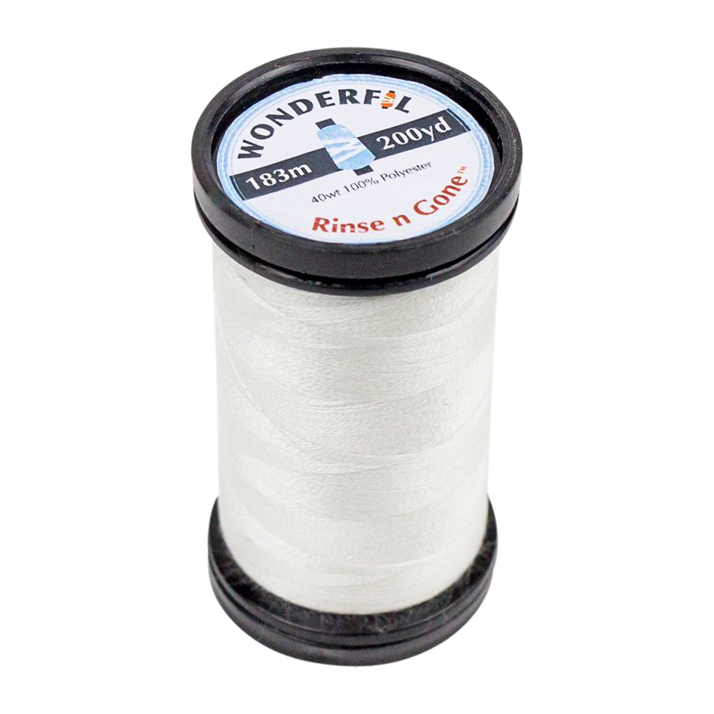 Wonderfil Rinse ‘n Gone – Water Soluble 40wt Thread - 200yd Spool