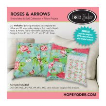 Roses and Arrows Embroidery Design + SVG Collection CD-ROM by Hope Yoder