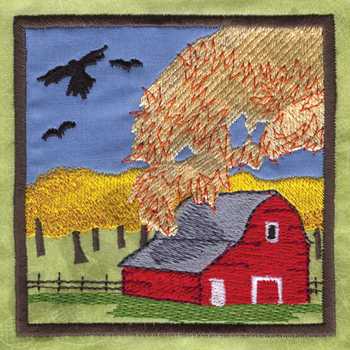 Scenic Windows Fall Embroidery Designs & Project by Dakota Collectibles on a CD-ROM 970375