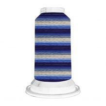 V11 Royal Blue Stripe - Floriani Variegated Rayon Embroidery Thread - 1000m Spool