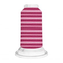 V28 Deep Pink Stripe - Floriani Variegated Rayon Embroidery Thread - 1000m Spool