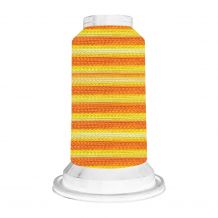 V55 Yellow Orange Stripe - Floriani Variegated Rayon Embroidery Thread - 1000m Spool