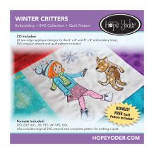Winter Critters Applique Embroidery Design CD-ROM by Hope Yoder