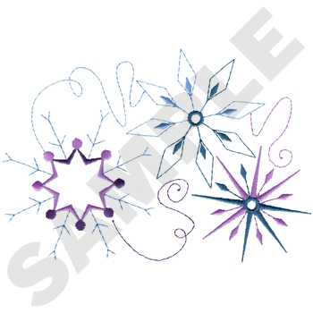 Sparkle Snowflakes Embroidery Designs by Dakota Collectibles on a Multi-Format CD-ROM