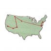Road Trip USA Embroidery Designs by Amazing Designs on a Multi-Format CD-ROM ADC-111J