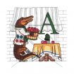 Hungry Animal Alphabet Embroidery Designs by J. Wecker Frisch for Amazing Designs on a Multi-Format CD-ROM ADP-63J