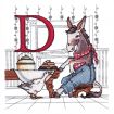 Hungry Animal Alphabet Embroidery Designs by J. Wecker Frisch for Amazing Designs on a Multi-Format CD-ROM ADP-63J