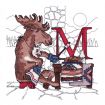 Hungry Animal Alphabet Embroidery Designs by J. Wecker Frisch for Amazing Designs on a Multi-Format CD-ROM ADP-63J