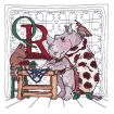 Hungry Animal Alphabet Embroidery Designs by J. Wecker Frisch for Amazing Designs on a Multi-Format CD-ROM ADP-63J