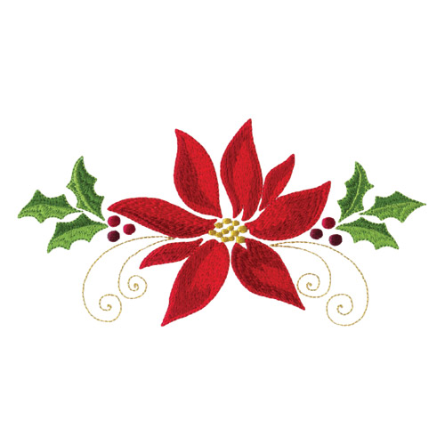 poinsettias and pine boughs embroidery designs by amazing designs on a multi format cd rom adp 75j poinsettia designs