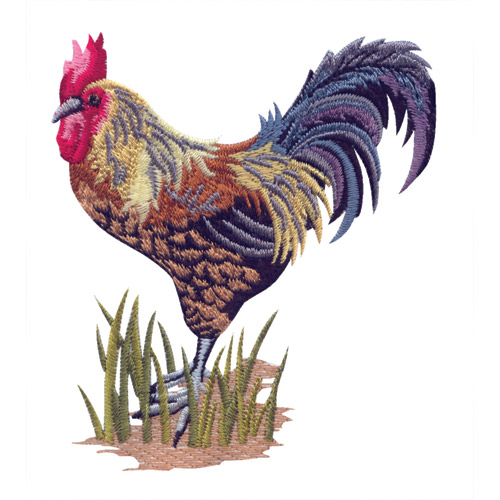 Barnyard Roosters Embroidery Designs for Amazing Designs on a Multi-Format CD-ROM ADP-83